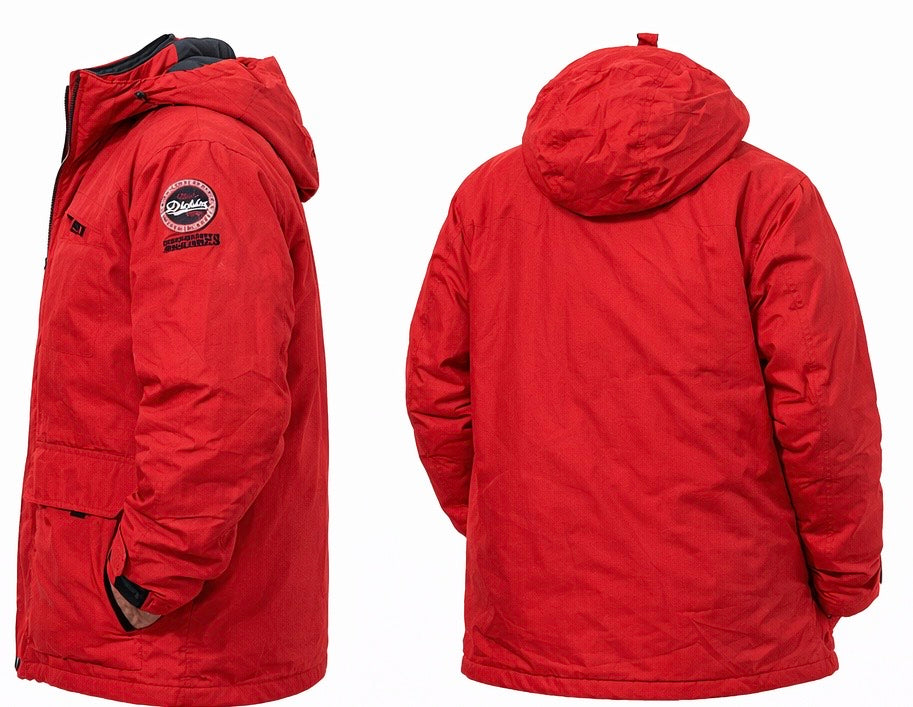 Dickies Red Insulated Hooded Parka Jacket